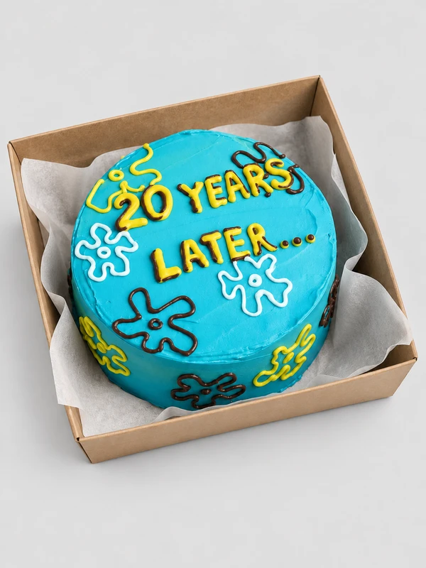 Бенто - торт "20 years later" — Бенто-торт с дизайном как на фото.